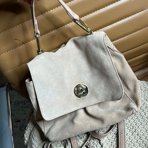 Mira Luxe Backpack purse. Suede/leather